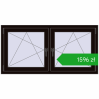 Ustalenie cen Okna skrzydłowe 1410x710 mm REHAU ENERGY-SAVING SYNEGO MD BLACK_BROWN dwustronny. Cena: 1596,04 zł