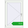 Pricing Tilt-and-Turn 800x1200 mm REHAU OPTIMUM EURO-DESIGN 70 RAL 9016 Traffic white two-sided. Price: 175,85 €