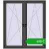 Ustalenie cen Okna skrzydłowe 1500x1700 mm REHAU ENERGY-SAVING SYNEGO MD BASALT_GREY dwustronny. Cena: 688,26 €