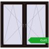 Pricing Tilt-and-Turn 1635x1565 mm REHAU ENERGY-SAVING SYNEGO MD BLACK_BROWN two-sided. Price: 645,38 €