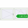 Pricing Tilt-and-Turn 1750x800 mm REHAU OPTIMUM EURO-DESIGN 70 RAL 9016 Traffic white two-sided. Price: 1 480.76 PLN