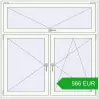 Pricing Tilt-and-Turn 1500x1500 mm REHAU OPTIMUM EURO-DESIGN 70 RAL 9016 Traffic white two-sided. Price: 565.77 EUR