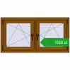 Ustalenie cen Okna skrzydłowe 1245x635 mm REHAU ENERGY-SAVING SYNEGO MD GOLDEN OAK dwustronny. Cena: 1587,75 zł