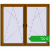 Pricing Tilt-and-Turn 1755x1505 mm REHAU ENERGY-SAVING SYNEGO MD GOLDEN OAK two-sided. Price: 719,63 €