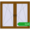 Ustalenie cen Okna skrzydłowe 1410x1295 mm REHAU ENERGY-SAVING SYNEGO MD GOLDEN OAK dwustronny. Cena: 627,53 €