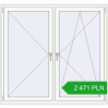 Pricing Tilt-and-Turn 1580x1480 mm REHAU OPTIMUM EURO-DESIGN 70 RAL 9016 Traffic white two-sided. Price: 2 471.28 PLN