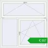 Pricing Tilt-and-Turn 1600x1600 mm REHAU OPTIMUM EURO-DESIGN 70 RAL 9016 Traffic white two-sided. Price: 556,53 €