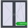 Pricing Okna skrzydłowe 1350x1400 mm REHAU OPTIMUM EURO-DESIGN 70 ANTHRACITE_GREY_STRUKTURAL dwustronny. Price: 1845,42 zł