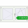 Pricing Tilt-and-Turn 1200x700 mm REHAU OPTIMUM EURO-DESIGN 70 RAL 9016 Traffic white two-sided. Price: 1 149.26 PLN