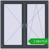 Pricing Tilt-and-Turn 1350x1350 mm REHAU OPTIMUM EURO-DESIGN 70 ANTHRACITE_GREY_STRUKTURAL two-sided. Price: 2 594.01 PLN