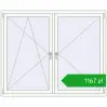 Pricing Okna skrzydłowe 1740x1420 mm EPSILON OPTIMA RAL 9016 Traffic white dwustronny. Price: 1167,20 zł