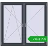 Pricing Tilt-and-Turn 1500x1400 mm REHAU OPTIMUM EURO-DESIGN 70 ANTHRACITE_GREY_STRUKTURAL two-sided. Price: 2 894.39 PLN