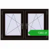 Pricing Tilt-and-Turn 1050x680 mm REHAU ENERGY-SAVING SYNEGO MD BLACK_BROWN two-sided. Price: 1379,78 zł