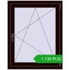 Pricing Tilt-and-Turn 800x1000 mm REHAU OPTIMUM EURO-DESIGN 70 CHOCOLATE_BROWN two-sided. Price: 1 129.51 PLN