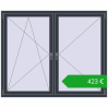 Ustalenie cen Okna skrzydłowe 1740x1420 mm EPSILON OPTIMA ANTHRACITE_GREY_STRUKTURAL dwustronny. Cena: 422,91 €