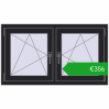 Ustalenie cen Okna skrzydłowe 1140x650 mm REHAU ENERGY-SAVING SYNEGO MD BLACK_ULTI-MATT dwustronny. Cena: 355,88 €