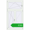 Pricing Tilt-and-Turn 1000x1800 mm REHAU OPTIMUM EURO-DESIGN 70 RAL 9016 Traffic white two-sided. Price: 350,01 €