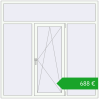 Pricing Tilt-and-Turn 1800x1800 mm REHAU ENERGY-SAVING SYNEGO MD RAL 9016 Traffic white two-sided. Price: 687,74 €