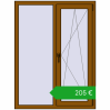 Ustalenie cen Okna skrzydłowe 1050x1400 mm EPSILON OPTIMA GOLDEN OAK dwustronny. Cena: 204,54 €