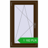 Pricing Tilt-and-Turn 650x1100 mm REHAU OPTIMUM EURO-DESIGN 70 DARK_OAK two-sided. Price: 1 182.01 PLN