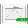 Pricing Tilt-and-Turn 600x440 mm REHAU OPTIMUM EURO-DESIGN 70 RAL 9016 Traffic white two-sided. Price: 359,30 zł
