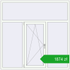 Pricing Tilt-and-Turn 1800x1800 mm REHAU OPTIMUM EURO-DESIGN 70 RAL 9016 Traffic white two-sided. Price: 1874,48 zł