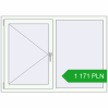 Pricing Tilt-and-Turn 1400x1000 mm REHAU OPTIMUM EURO-DESIGN 70 RAL 9016 Traffic white two-sided. Price: 1 170.52 PLN