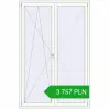 Pricing Tilt-and-Turn 1500x2300 mm REHAU ENERGY-SAVING SYNEGO MD RAL 9016 Traffic white two-sided. Price: 3 757.35 PLN