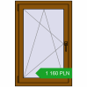 Pricing Tilt-and-Turn 700x1050 mm REHAU OPTIMUM EURO-DESIGN 70 GOLDEN OAK two-sided. Price: 1 160.22 PLN