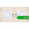 Ustalenie cen Okna skrzydłowe 990x515 mm REHAU OPTIMUM EURO-DESIGN 70 CREAME_WHITE_50L-2 dwustronny. Cena: 211,27 €