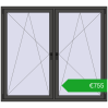 Ustalenie cen Okna skrzydłowe 1785x1600 mm REHAU ENERGY-SAVING SYNEGO MD BASALT_GREY dwustronny. Cena: 755,35 €