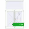 Pricing Tilt-and-Turn 1000x1500 mm REHAU OPTIMUM EURO-DESIGN 70 RAL 9016 Traffic white two-sided. Price: 395,53 €