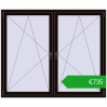 Ustalenie cen Okna skrzydłowe 1815x1520 mm REHAU ENERGY-SAVING SYNEGO MD BLACK_BROWN dwustronny. Cena: 735,20 €