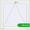 Pricing Tilt-and-Turn 1000x1000 mm REHAU OPTIMUM EURO-DESIGN 70 RAL 9016 Traffic white two-sided. Price: 206.32 EUR