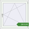 Pricing Tilt-and-Turn 1000x1000 mm KORSA OPTIMUM REHAU EURO 70. Price: 289.51 EUR