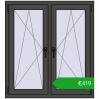 Pricing Tilt-and-Turn 1020x1115 mm REHAU ENERGY-SAVING SYNEGO MD BASALT_GREY two-sided. Price: 418,99 €