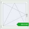 Pricing Tilt-and-Turn 1100x1100 mm REHAU OPTIMUM EURO-DESIGN 70 RAL 9016 Traffic white two-sided. Price: 305 EUR