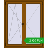 Pricing Tilt-and-Turn 1190x1420 mm REHAU OPTIMUM EURO-DESIGN 70 GOLDEN OAK two-sided. Price: 2 919.55 PLN