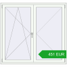 Pricing Tilt-and-Turn 1500x1400 mm REHAU OPTIMUM EURO-DESIGN 70 RAL 9016 Traffic white two-sided. Price: 451.07 EUR