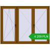 Pricing Tilt-and-Turn 1950x1500 mm REHAU OPTIMUM EURO-DESIGN 70 GOLDEN OAK two-sided. Price: 4 209.23 PLN