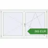 Pricing Tilt-and-Turn 1800x1100 mm KORSA ENERGY-SAVING REHAU SYNEGO MD RAL 9016 Traffic white two-sided. Price: 565.23 EUR