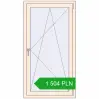 Pricing Tilt-and-Turn 800x1500 mm REHAU OPTIMUM EURO-DESIGN 70 CREAME_WHITE_50L-2 two-sided. Price: 1 503.5 PLN