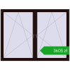 Pricing Tilt-and-Turn 2400x1800 mm REHAU ENERGY-SAVING SYNEGO MD CHOCOLATE_BROWN two-sided. Price: 3604,72 zł