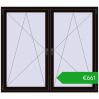 Pricing Tilt-and-Turn 1740x1535 mm REHAU ENERGY-SAVING SYNEGO MD BLACK_BROWN two-sided. Price: 661,22 €