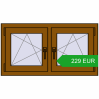 Pricing Tilt-and-Turn 990x530 mm REHAU OPTIMUM EURO-DESIGN 70 GOLDEN OAK two-sided. Price: 228.54 EUR