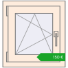 Ustalenie cen Okna skrzydłowe 500x530 mm REHAU OPTIMUM EURO-DESIGN 70 CREAME_WHITE_50L-2 dwustronny. Cena: 150,08 €