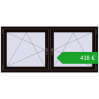 Pricing Tilt-and-Turn 1695x800 mm REHAU ENERGY-SAVING SYNEGO MD BLACK_BROWN two-sided. Price: 438,04 €