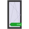 Ustalenie cen Okna skrzydłowe 900x1800 mm REHAU OPTIMUM EURO-DESIGN 70 ANTHRACITE_GREY_GLATT dwustronny. Cena: 383,82 €