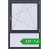 Pricing Tilt-and-Turn 1000x1500 mm REHAU ENERGY-SAVING SYNEGO MD ANTHRACITE_GREY_STRUKTURAL two-sided. Price: 2 570.85 PLN
