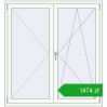 Pricing Tilt-and-Turn 1400x1500 mm REHAU OPTIMUM EURO-DESIGN 70 RAL 9016 Traffic white two-sided. Price: 1473,84 zł